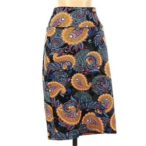 LuLaRoe Vibrant Bohemian Paisley Floral Print Cassie Pencil Skirt Size S Small